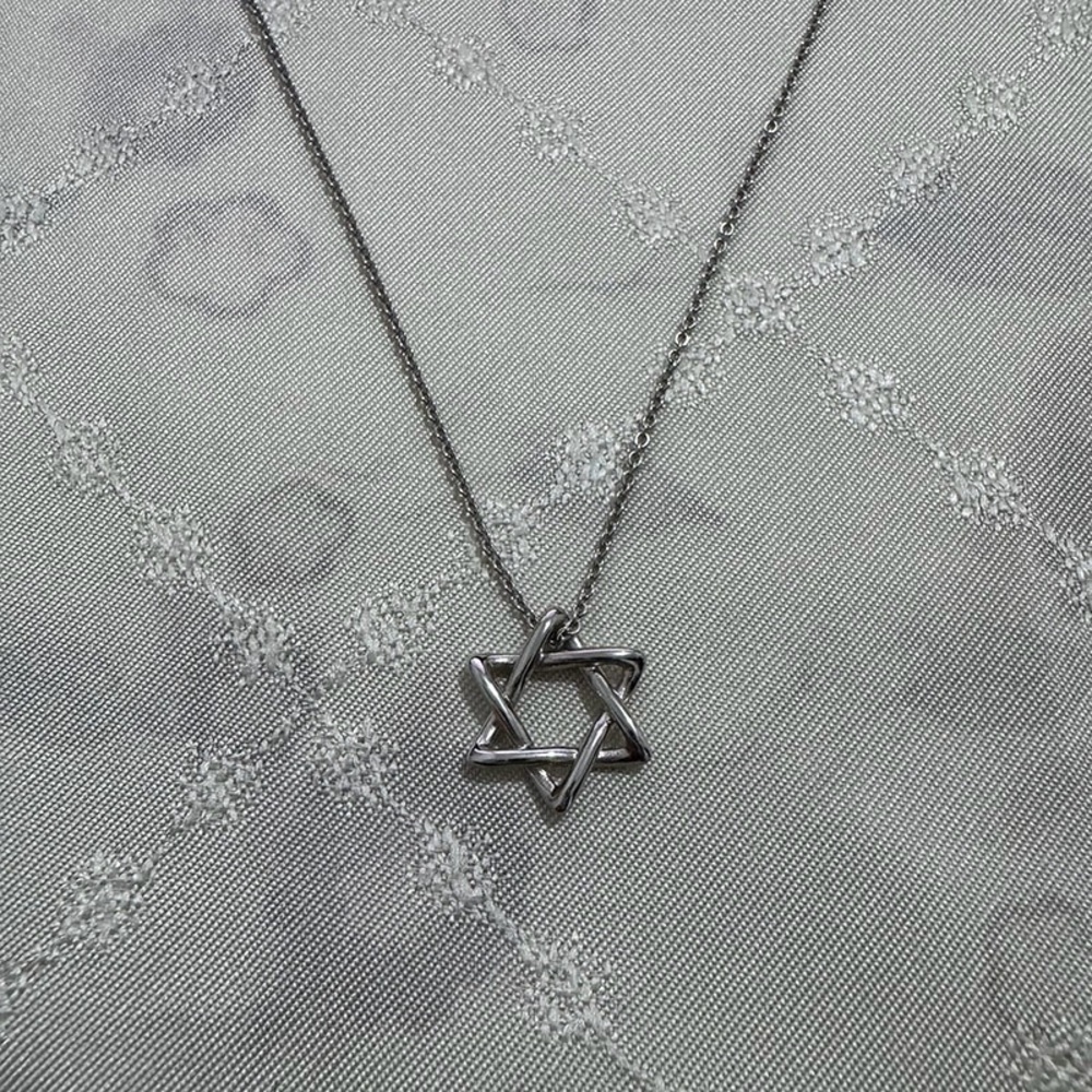 Tiffany & Co Sterling Silver Six-Pointed Star Necklace Pendant